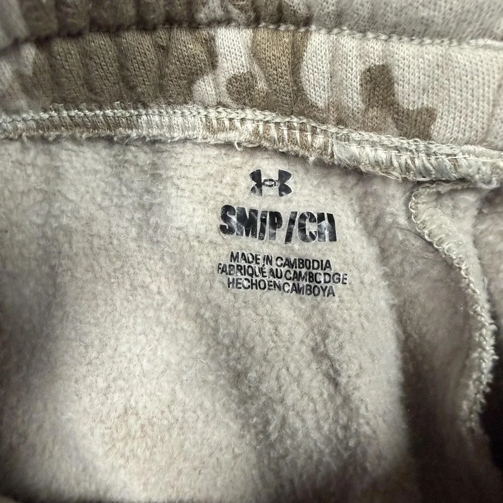 Under Armour Pants‎ Mens Small Brown Camo Fleece Sweatpants Joggers Athletic